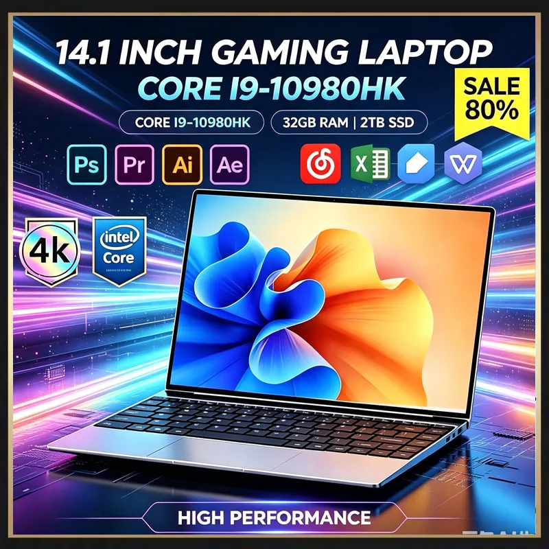 Ddr4 Ram - Ordinateur portable ultra-fin 14,1 pouces, processeur