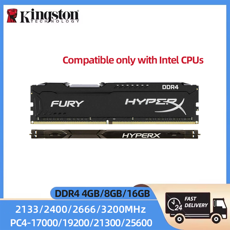 Ddr4 2400Mhz - HyperX Fury, mémoire RAM DDR4, 4