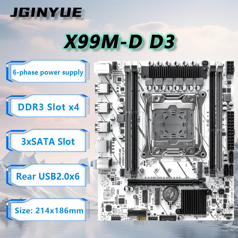 Ecc Ram Server - Carte mère JGINYUE X99 LGA2011-3 M-ATX,