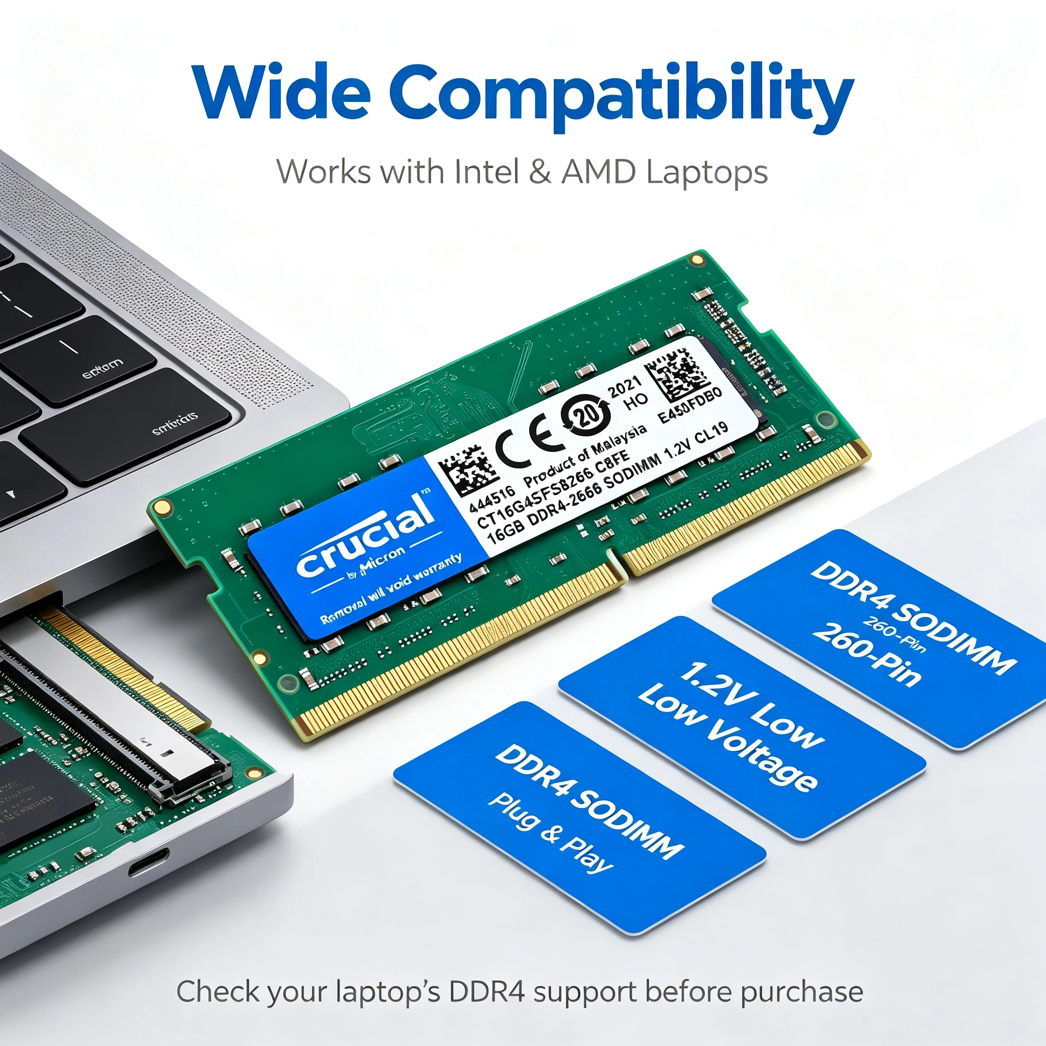 Mémoire vive Crucial DDR4 pour - Ddr4 2400Mhz avis et prix