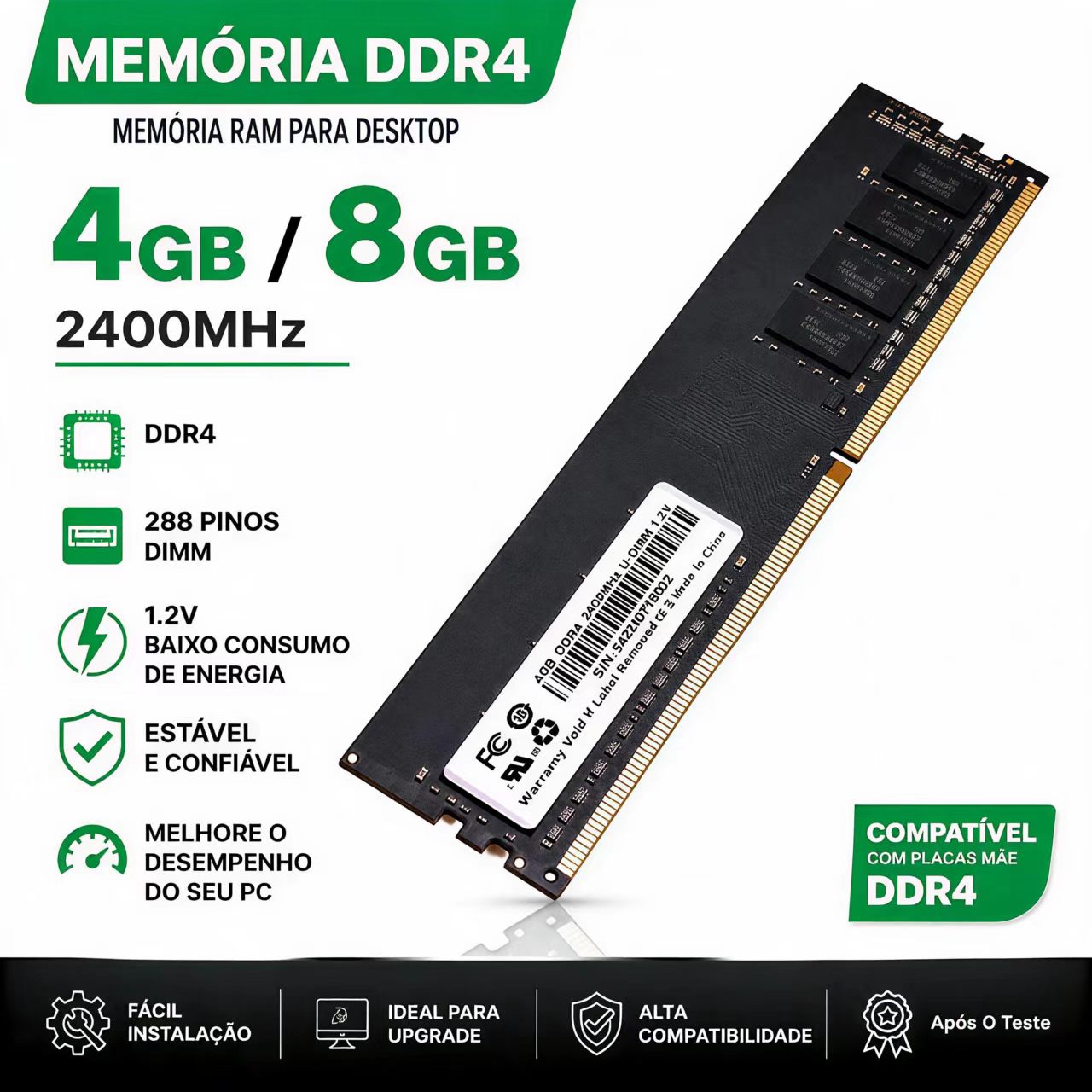 Mémoire DDR4 RAM 4 Go 8 Go 240 - Server Memory Ddr4 avis et prix